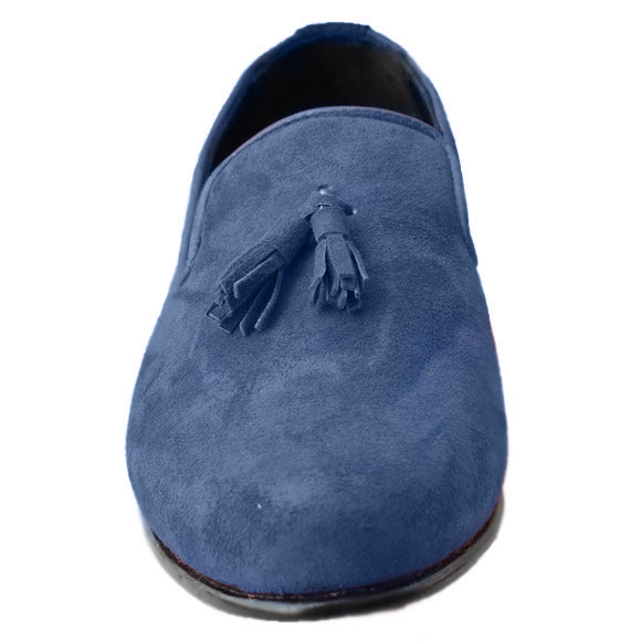 Johny Weber Handmade  Blue Casual Suede Loafer