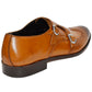 Johny Weber Handmade Brown Patina Leather Double Monkstrap Shoes
