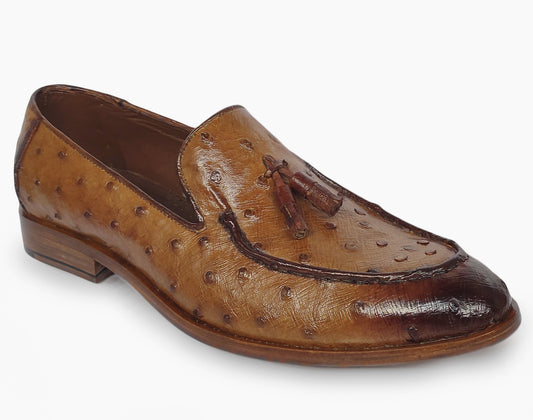 Johny Weber Handmade Brown Tan Leather Loafers