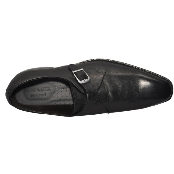 Johny Weber Handmade Black Leather Monkstrap Shoes