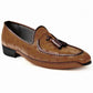 Johny Weber Handmade Brown Ostrich Leather Fold Sole Shoes