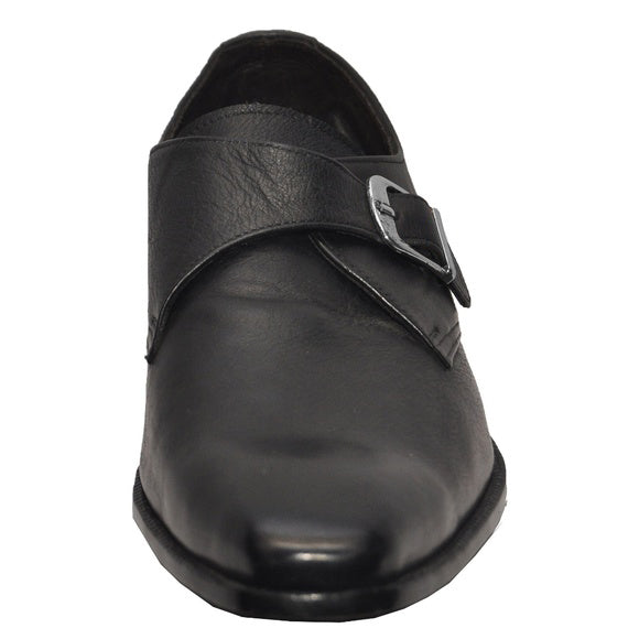 Johny Weber Handmade Black Leather Monkstrap Shoes