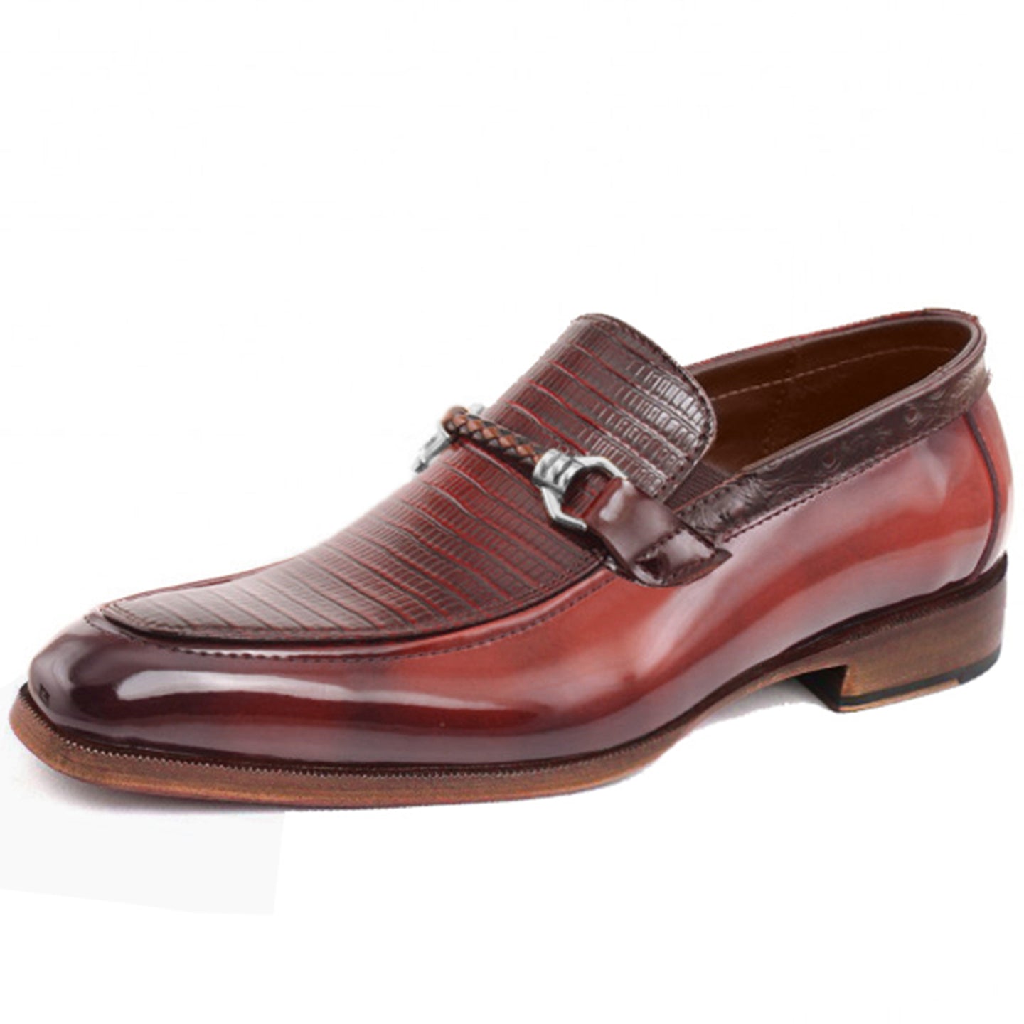 Johny Weber Handmade Red Leather Oxford Shoes
