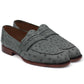 Johny Weber Handmade Loafers In Gray Ostrich Leather - Johny Weber