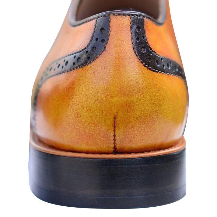 Johny Weber Handmade Light Brown Patina Oxford Shoes - Johny Weber