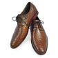 Johny Weber Handmade Brown Ostrich Leather Oxford Shoes