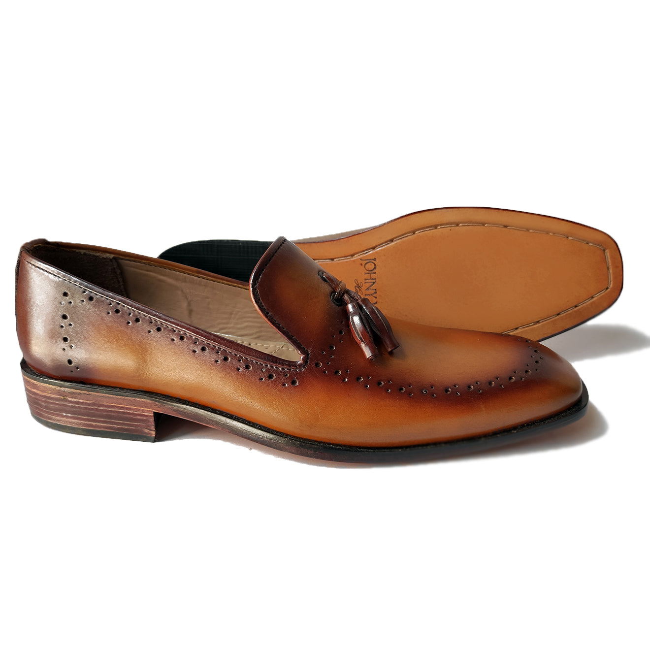 Johny Weber Handmade Leather Brown Loafers