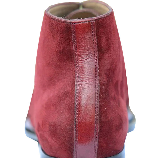 Johny Weber Handmade Brook Style Red Suede Chukka Boots - Johny Weber
