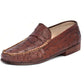 Johny Weber Handmade Brown Ostrich Leather Loafers