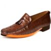 Johny Weber Handmade Fold Sole Loafers in Ostrich Leather - Johny Weber