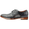 Johny Weber Handmade Oxfords In Black Ostrich Leather - Johny Weber