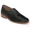 Johny Weber Handmade Loafers In Black Ostrich Leather - Johny Weber