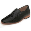 Johny Weber Handmade Loafers In Black Ostrich Leather - Johny Weber