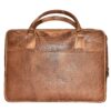 Johny Weber Handmade Vintage Leather Slim Briefcase. - Johny Weber
