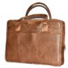 Johny Weber Handmade Vintage Leather Slim Briefcase. - Johny Weber