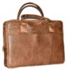 Johny Weber Handmade Vintage Leather Slim Briefcase. - Johny Weber