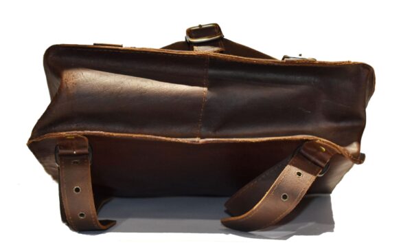 Johny Weber Handmade Flap-Over Antique Leather Backpack - Johny Weber