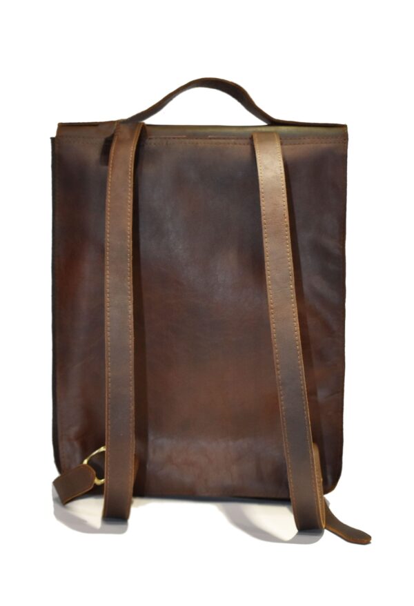 Johny Weber Handmade Flap-Over Antique Leather Backpack - Johny Weber