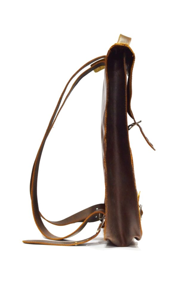 Johny Weber Handmade Flap-Over Antique Leather Backpack - Johny Weber