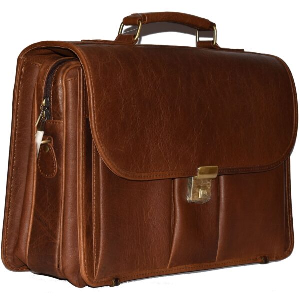 Johny Weber Handmade Classic Messenger Style Briefcase - Johny Weber