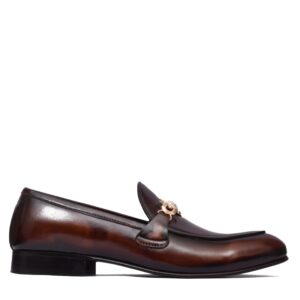 Johny Weber Handcrafted Classic Red & Brown Leather Loafers